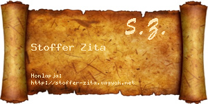 Stoffer Zita névjegykártya